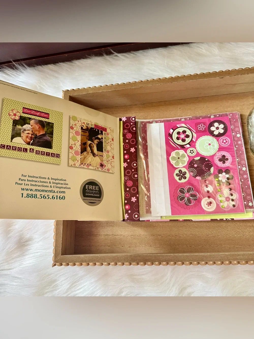 Momenta ATD 6x6 Scrapbook Album Kit Bundle Floral Butterfly Paper Craft Set